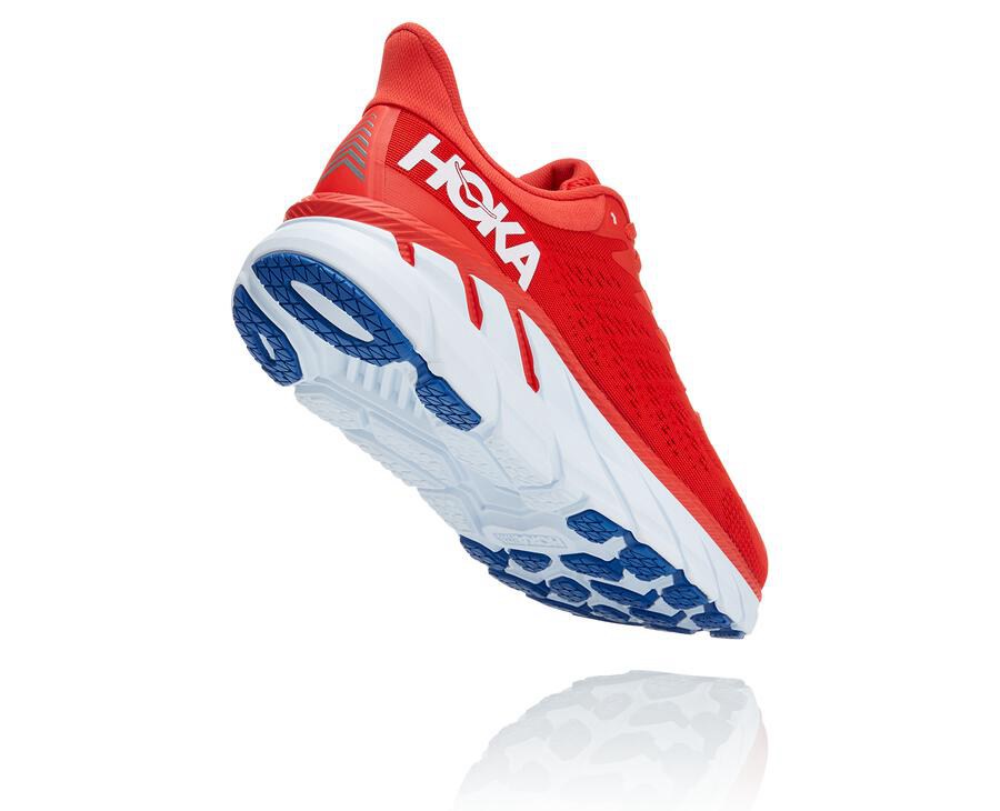 Hoka One One Clifton 7 Löparskor Herr - Röda/Vita - TFDRW-4937